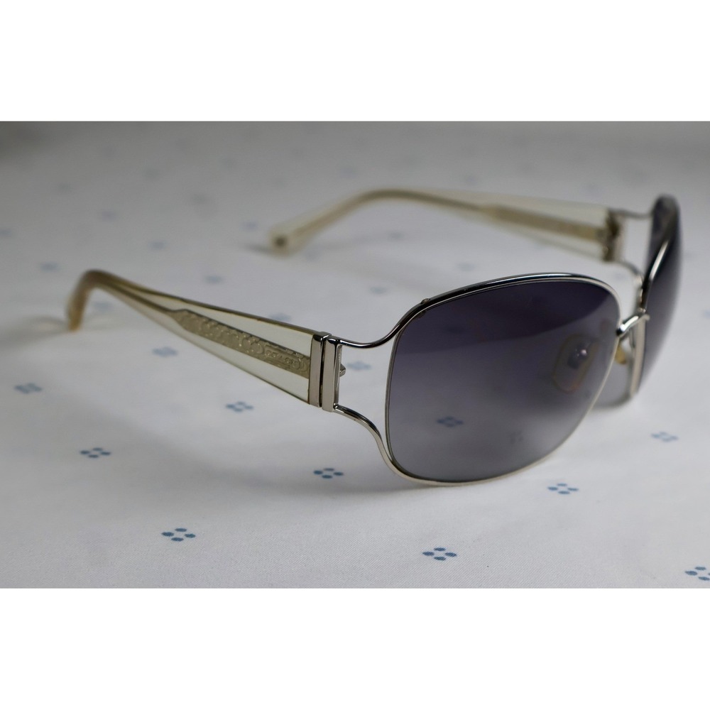 Coach ALYSSA S565 Crystal Sunglasses Designer Silver Frames Eyewear Women's Y2K - Picture 6 of 13
